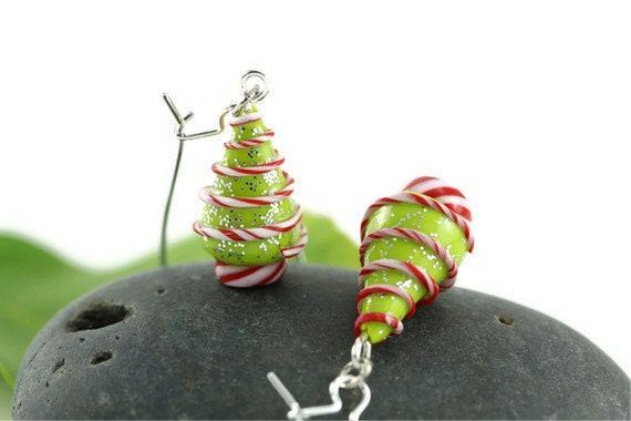 Christmas Earrings, Holiday Jewelry, Christmas Jewelry, Holiday Earrings, Christmas Tree, Whimsical Unique Teacher's Gift Stocking stuffer