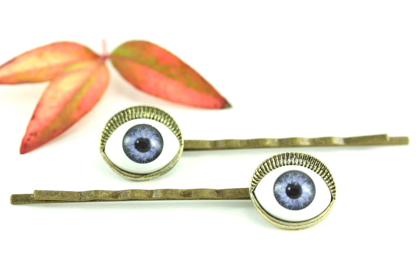 Eyeball Hair Pin Evil Human Bobby Blue All Seeing eye of Providence God Freemason Religious Christian Symbol Bobbies Gothic Quirky Accessory