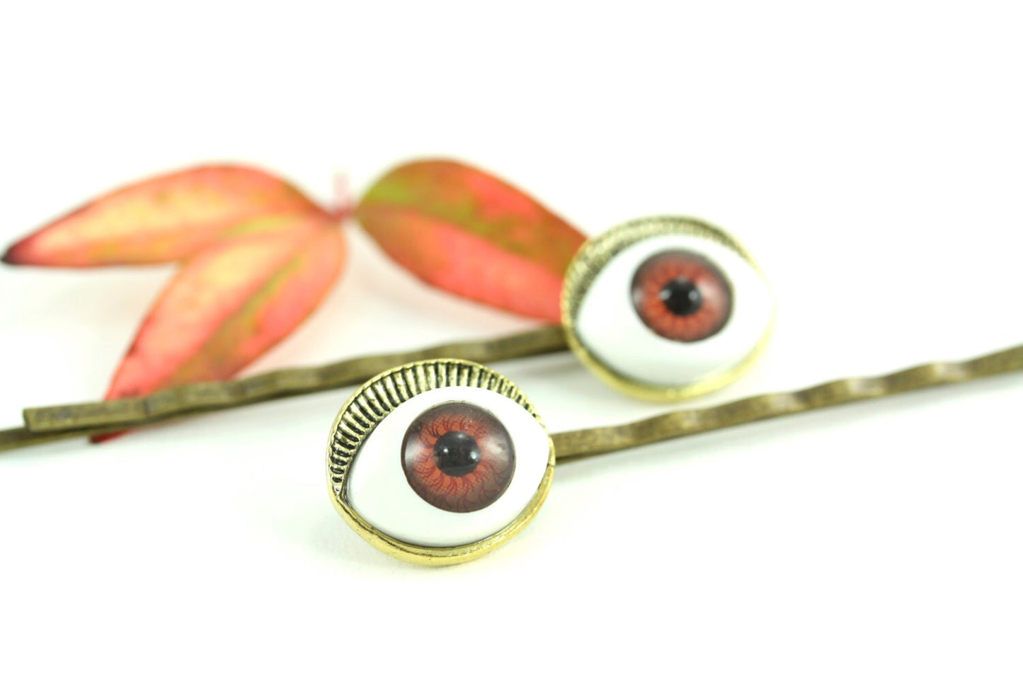 Eyeball Hair Pin Evil Human Goth Bobby All Seeing Eye of Providence God Freemason Religious Christian Symbol Bobbies Gothic Quirky Accessory