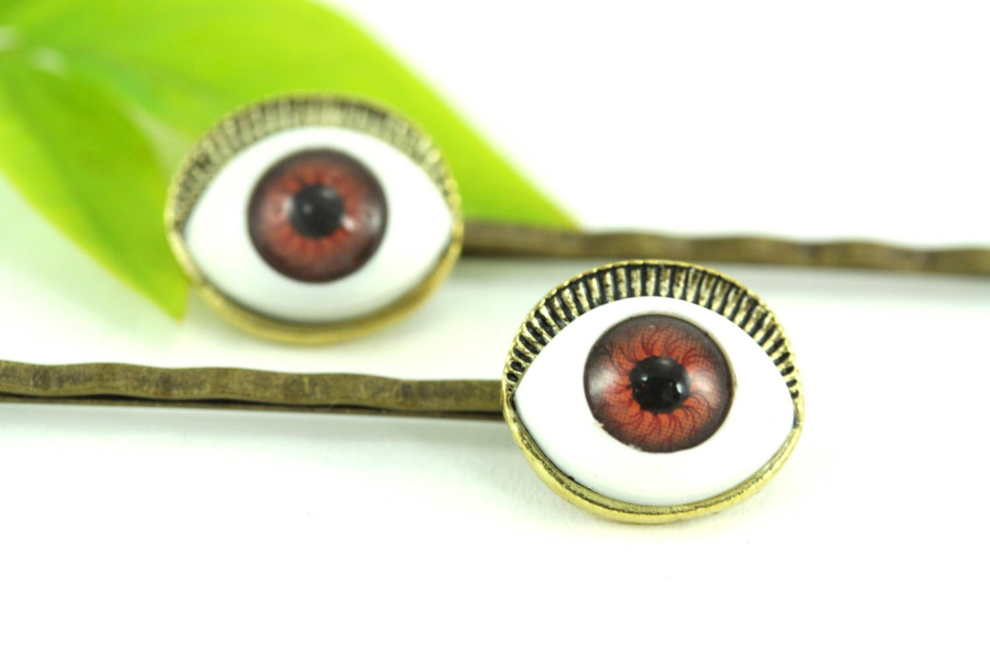 Eyeball Hair Pin Evil Human Goth Bobby All Seeing Eye of Providence God Freemason Religious Christian Symbol Bobbies Gothic Quirky Accessory