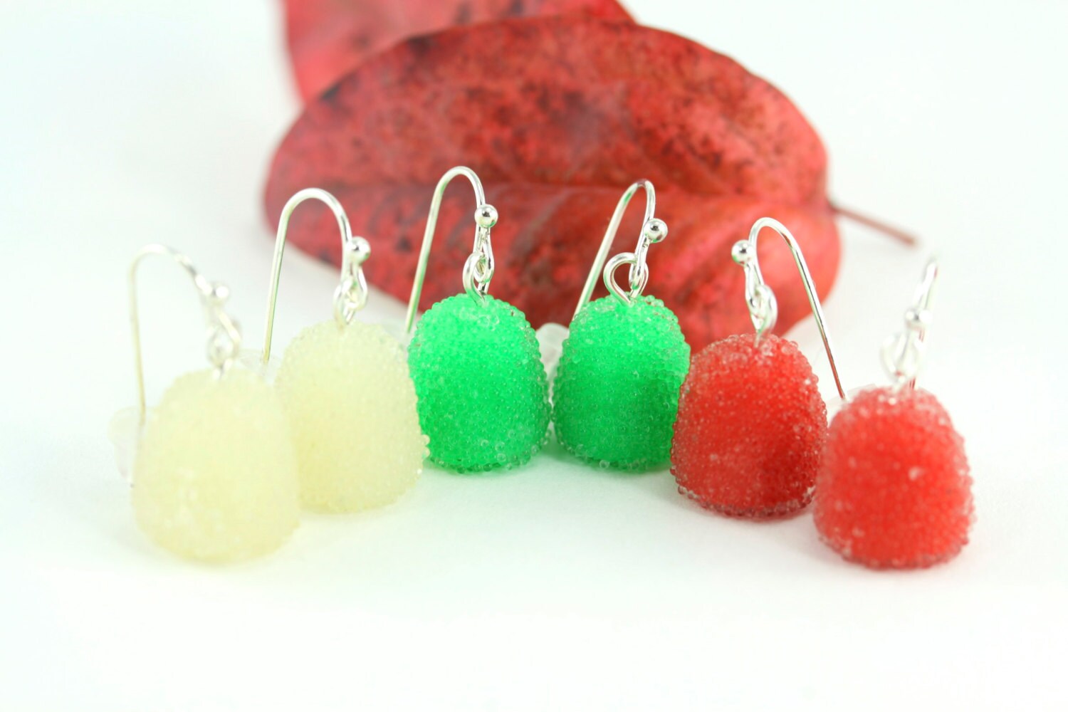 Christmas Gumdrop Earrings, Candy Earrings, Gumdrop Earrings, Christmas Jewelry, Holiday Earrings, Christmas Earrings, Candy Jewelry