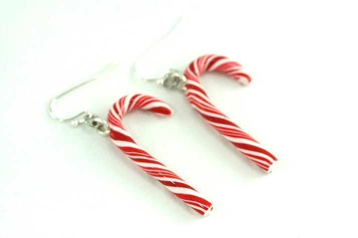 Candy Cane Earrings, Christmas Earrings, Christmas Jewelry, Peppermint Quirky Whimsical, Candy Stick Earrings, Sweet Fun, Holiday Earrings